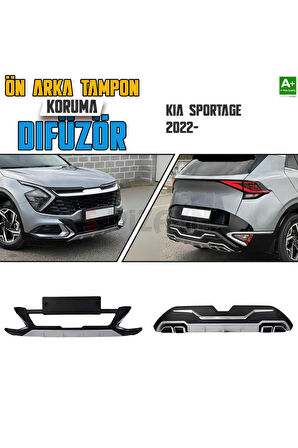 Kia Sportage Ön ve Arka Tampon Koruma Difüzör Seti 2022 Üzeri A+ Kalite