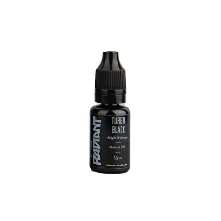Turbo Black - Radiant Tattoo Dövme Boyası  - 0,5oz/15ml
