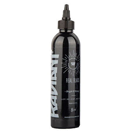 Real Black - Radiant Tattoo Dövme Boyası  - 8oz/240ml