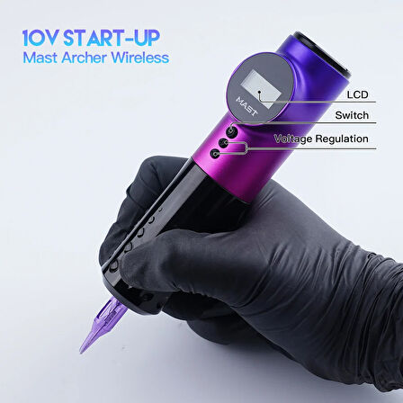 Mast Archer - Blue Gradient - Kablosuz Dövme Makinesi