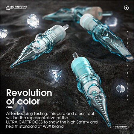 WJX Ultra Cartridges - 0809 RL Round Liner Long Taper - Kartuş Dövme İğnesi