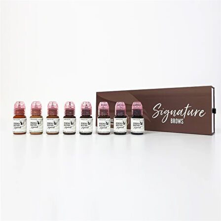 Perma Blend - Signature Brow Set - 8'li Kalıcı Makyaj Boya Seti - 15 ml