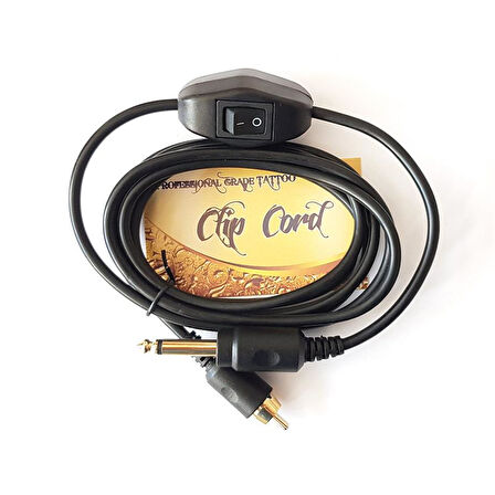 RCA Pen Makine Kablosu Anahtarlı - Siyah (clipcord)