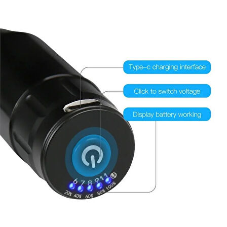 Mast Tour Black Rotary Pen Machine With Battery Power Supply (p112)