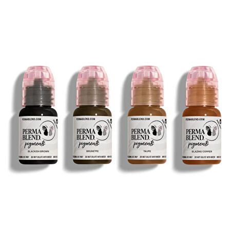 Perma Blend - Light to Dark Eyebrow Mini Set - 4'lü Kalıcı Makyaj Boya Seti - 15 ml