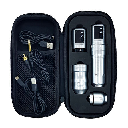 Panormos Prime 10. Yıl Özel Seri Kablosuz Dövme Makinesi | 2 Adet Pil | Gri Renk