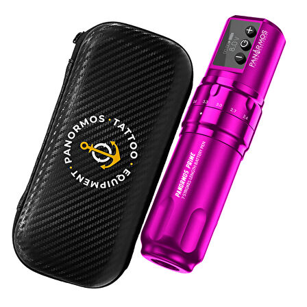 Panormos Prime 10. Yıl Özel Seri Kablosuz Dövme Makinesi | 2 Adet Pil | Pembe Renk