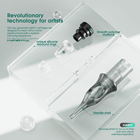 Mast Hyperink Cartridges 1015 RM-1 Round Magnum - Kartuş Dövme İğnesi