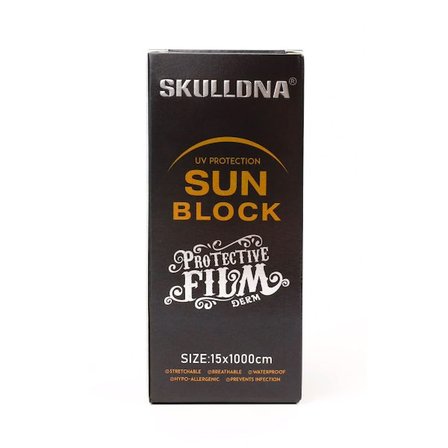 SKULLDNA Sun Block Dövme Sonrası Koruyucu Film Bant 15cm x 10m Siyah