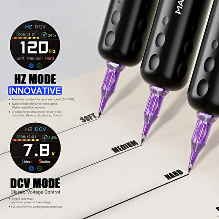 Mast Racer Pro - Kablosuz Dövme Makinesi - Siyah