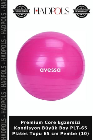 Premium Core Egzersizi Kondisyon Büyük Boy PLT-65 Plates Topu 65 cm Pembe (10)