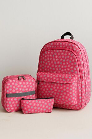 NewBag KAMUFLAJ KIZ  SIRT OKUL ÇANTASI-3'LÜ SET  (YENİ SEZON)