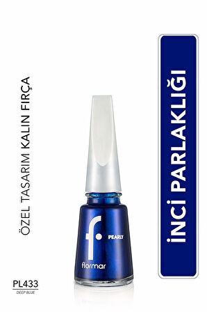 Flormar Sedefli Parlak Oje (MAVİ) - Pearly Nail Enamel - Pl433 Deep Blue - 8682536035606