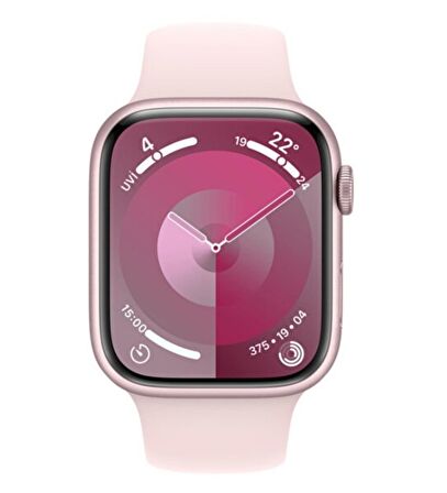 Apple Watch Series 9 GPS 45mm Pembe Alüminyum Kasa ve Uçuk Pembe Spor Kordon Akıllı Saat