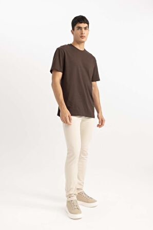DeFacto Yazlık Gabardin Chino Kanvas Pantolon Slim Fit Dar Kesim Dar Paça Cepli B2089AX24SPBG700