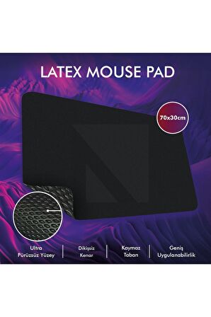 MP05 - 70x30 Large Siyah Gaming Mousepad | Kaymaz Taban, Oyuncu Gamepad, Ev, Ofis, Oyun Masa Matı