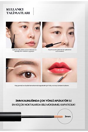 Hafif Formüllü, Uzun Süre Kalıcı Kapatıcı Clio Kill Cover Airy-Fit Concealer (1.5 Fair)