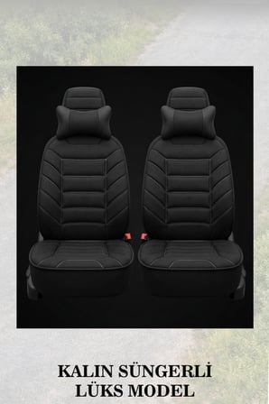 audi a3 2009 kılıf ve koltuk koruyucu minder ve yastık siyah renk lüks 2 li set