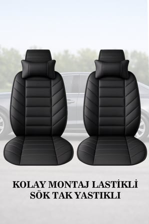 audi a3 2009 kılıf ve koltuk koruyucu minder ve yastık siyah renk lüks 2 li set