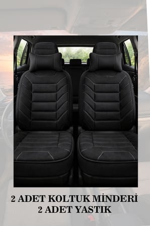 audi a3 2013 kılıf ve koltuk koruyucu minder ve yastık lüks siyah renk 2 li set