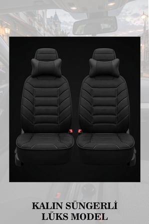 audi a3 2013 kılıf ve koltuk koruyucu minder ve yastık lüks siyah renk 2 li set