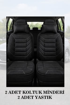 citron c3 2003 kılıf ve koltuk koruyucu 2 li set lüks minder ve yastık siyah renk