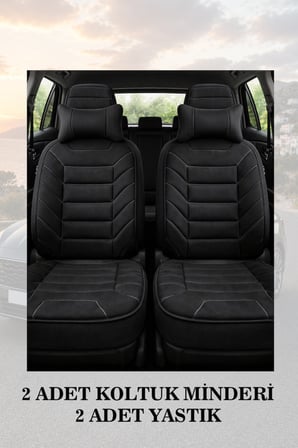 dacia duster 2015 kılıf ve koltuk koruyucu minder ve yastık 2 li set siyah renk lüks