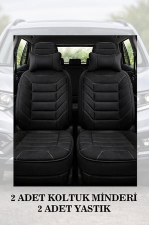 dacia lodgy 2021 kılıf ve koltuk koruyucu minder ve yastık 2 li set siyah renk lüks