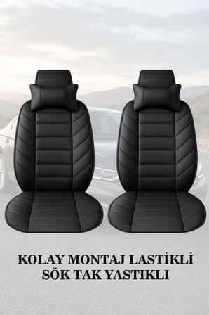 fiat egea 2018 kılıf ve koltuk koruyucu lüks minder ve yastık 2 li set siyah renk