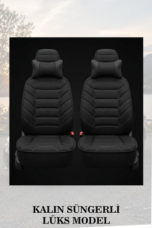 fiat egea 2021 kılıf ve koltuk koruyucu 2 li set lüks minder ve yastık siyah renk