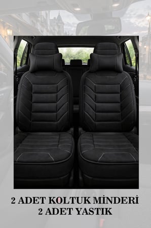 fiat egea cross 2022 kılıf ve koltuk koruyucu siyah renk lüks minder ve yastık 2 li set
