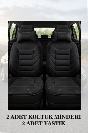 fiat egea cross 2026 kılıf ve koltuk koruyucu 2 li set lüks minder ve yastık siyah renk