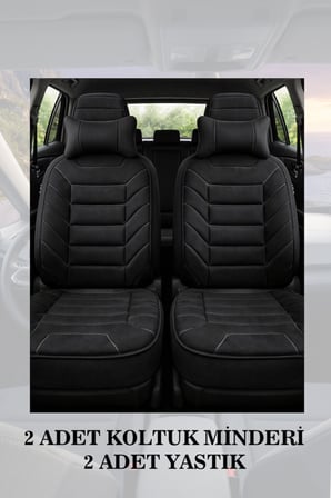 fiat fiorino 2013 kılıf ve koltuk koruyucu siyah renk 2 li set minder ve yastık lüks