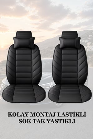fiat fiorino 2013 kılıf ve koltuk koruyucu siyah renk 2 li set minder ve yastık lüks