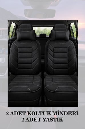 fiat fiorino 2020 kılıf ve koltuk koruyucu lüks siyah renk 2 li set minder ve yastık