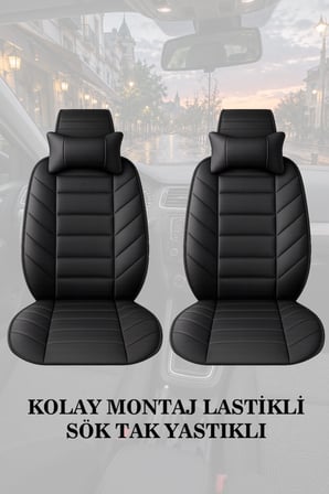 fiat fiorino cargo 2008 kılıf ve koltuk koruyucu 2 li set minder ve yastık lüks siyah renk