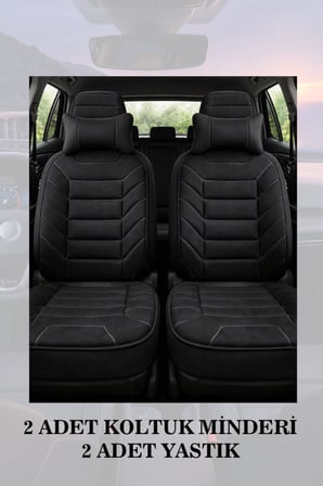 kuga 2014 kılıf ve koltuk koruyucu lüks minder ve yastık siyah renk 2 li set