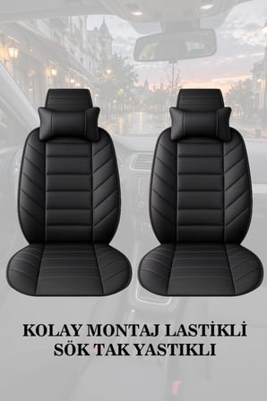 civic fc5 2017 kılıf ve koltuk koruyucu minder ve yastık 2 li set lüks siyah renk