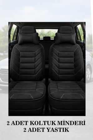 hyundai elantra 1993 kılıf ve koltuk koruyucu siyah renk minder ve yastık lüks 2 li set