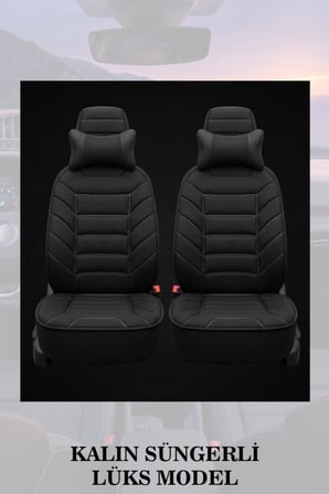 hyundai elantra 1996 kılıf ve koltuk koruyucu minder ve yastık lüks 2 li set siyah renk