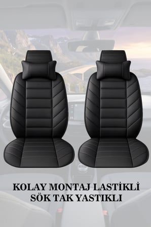 hyundai elantra 1996 kılıf ve koltuk koruyucu minder ve yastık lüks 2 li set siyah renk