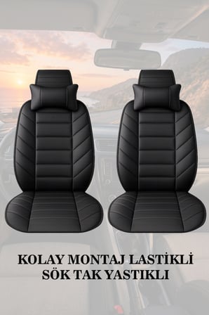 hyundai elantra 2004 kılıf ve koltuk koruyucu siyah renk lüks minder ve yastık 2 li set