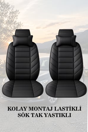 hyundai tucson 2017 kılıf ve koltuk koruyucu 2 li set lüks siyah renk minder ve yastık
