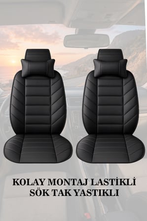 nissan qashqai 2011 kılıf ve koltuk koruyucu minder ve yastık lüks 2 li set siyah renk