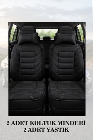 peugeot 2008 2016 kılıf ve koltuk koruyucu minder ve yastık lüks siyah renk 2 li set