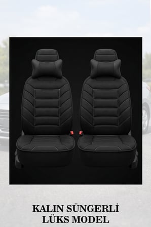 peugeot 2008 2017 kılıf ve koltuk koruyucu 2 li set lüks siyah renk minder ve yastık