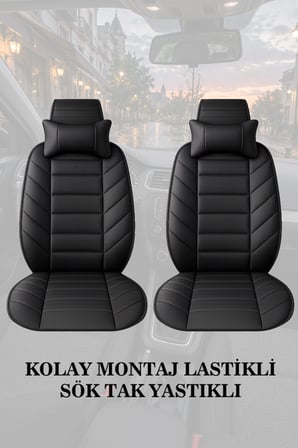 peugeot 2008 2026 kılıf ve koltuk koruyucu siyah renk lüks minder ve yastık 2 li set