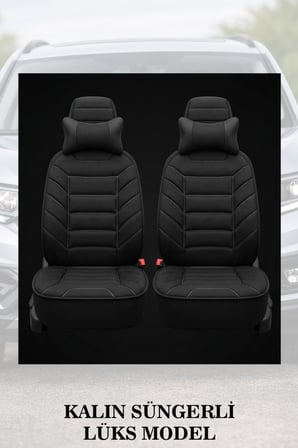 peugeot 408 2013 kılıf ve koltuk koruyucu minder ve yastık lüks siyah renk 2 li set
