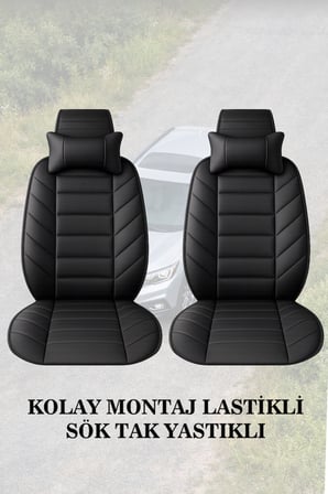 peugeot 408 2013 kılıf ve koltuk koruyucu minder ve yastık lüks siyah renk 2 li set