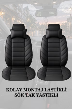 peugeot 408 2025 kılıf ve koltuk koruyucu 2 li set siyah renk lüks minder ve yastık